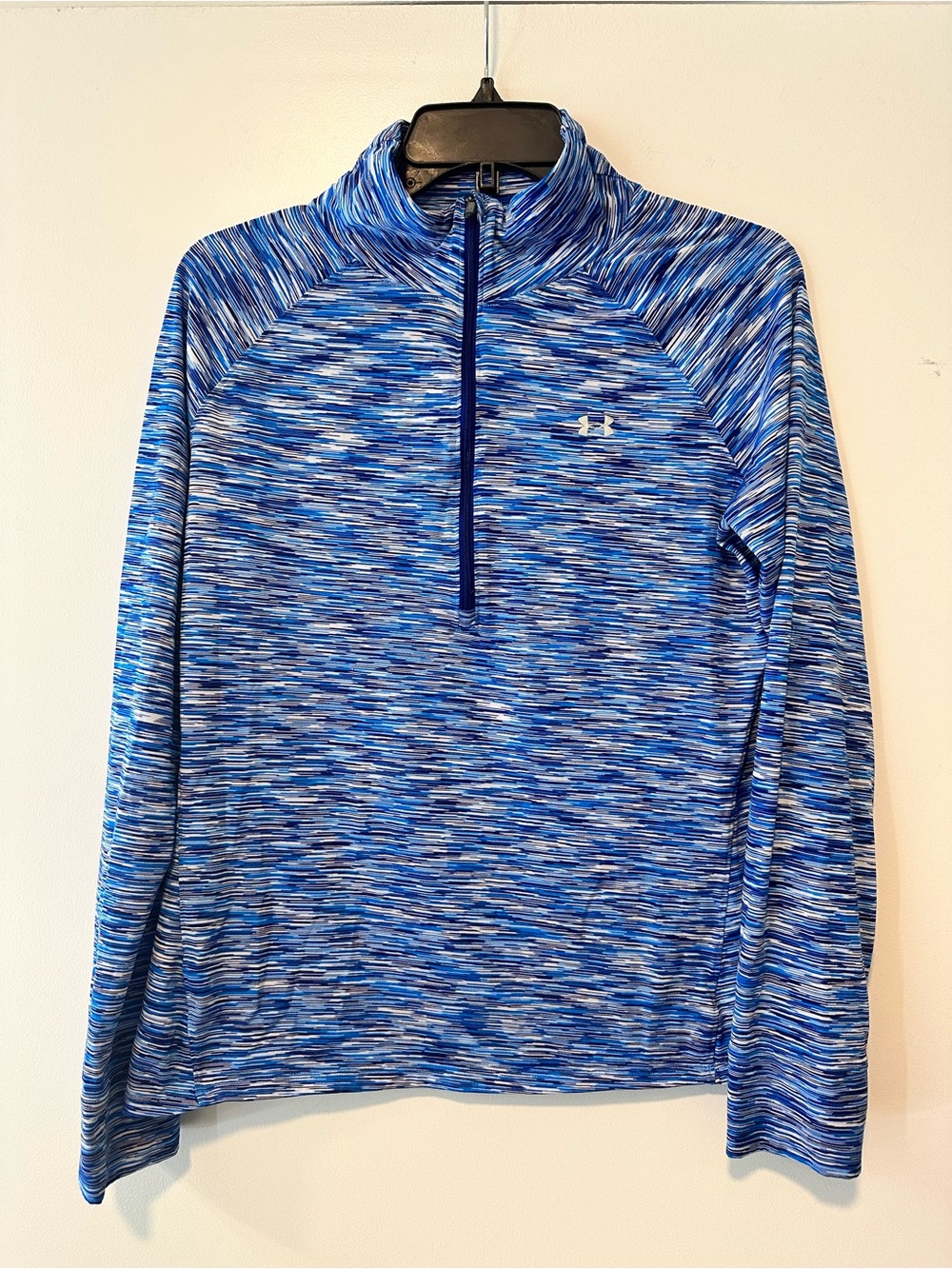 Under Armour Blue Space-Dye Half-Zip Pullover